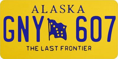 AK license plate GNY607