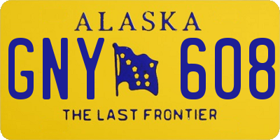 AK license plate GNY608