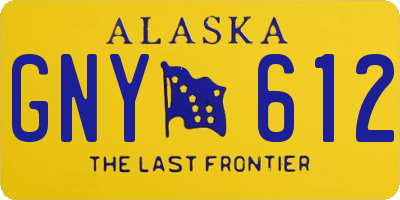 AK license plate GNY612