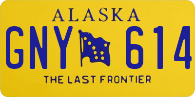 AK license plate GNY614