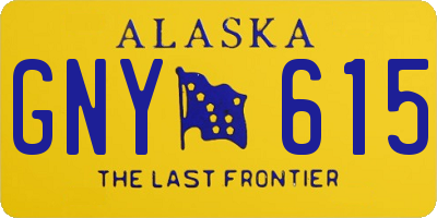 AK license plate GNY615