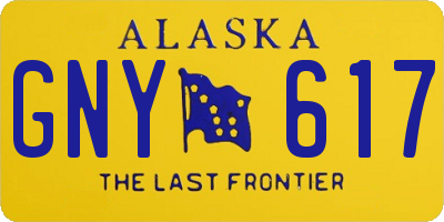AK license plate GNY617