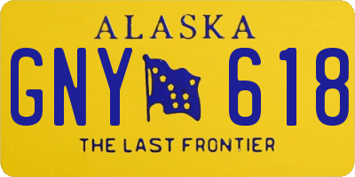 AK license plate GNY618