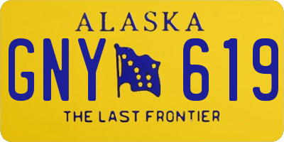 AK license plate GNY619