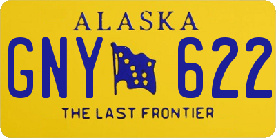 AK license plate GNY622