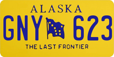 AK license plate GNY623