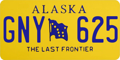 AK license plate GNY625