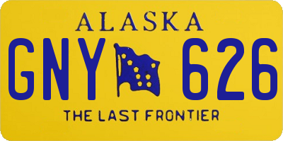 AK license plate GNY626