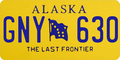 AK license plate GNY630