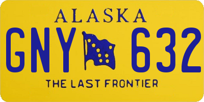 AK license plate GNY632