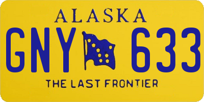 AK license plate GNY633