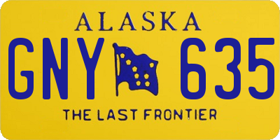 AK license plate GNY635
