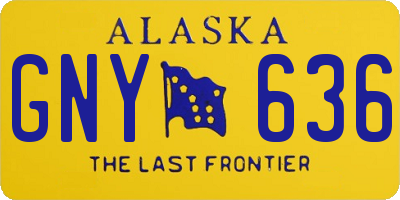 AK license plate GNY636
