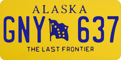 AK license plate GNY637
