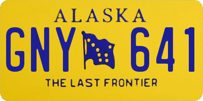 AK license plate GNY641