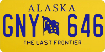 AK license plate GNY646