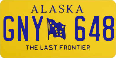 AK license plate GNY648