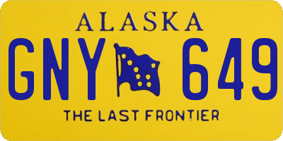 AK license plate GNY649