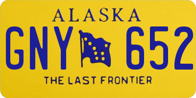 AK license plate GNY652