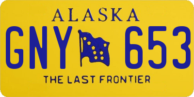 AK license plate GNY653