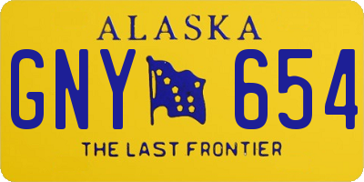 AK license plate GNY654