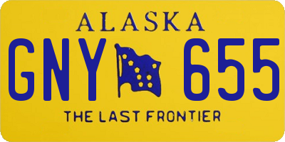 AK license plate GNY655