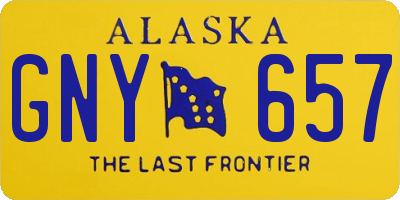 AK license plate GNY657