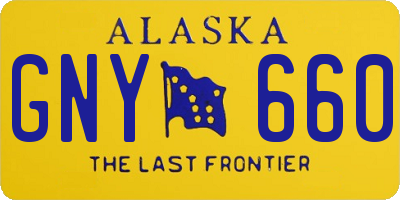 AK license plate GNY660
