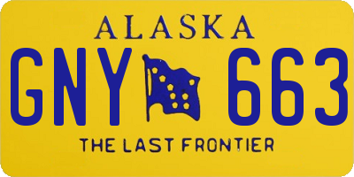 AK license plate GNY663