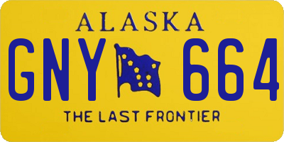 AK license plate GNY664