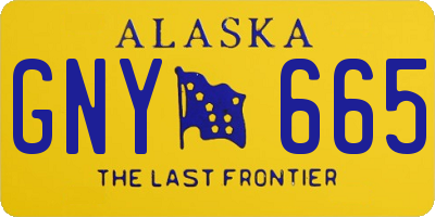 AK license plate GNY665