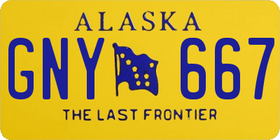 AK license plate GNY667