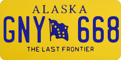 AK license plate GNY668