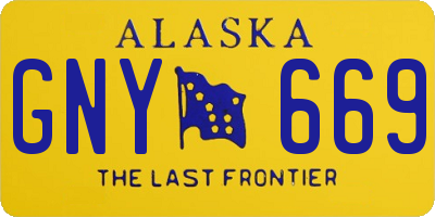 AK license plate GNY669
