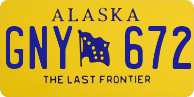 AK license plate GNY672