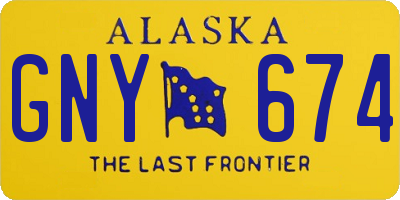 AK license plate GNY674