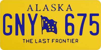 AK license plate GNY675