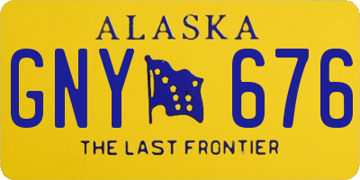 AK license plate GNY676