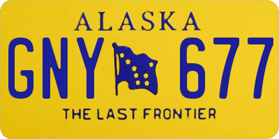 AK license plate GNY677
