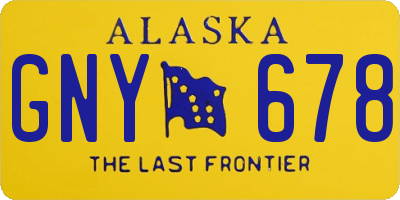 AK license plate GNY678