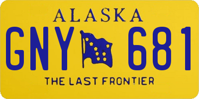 AK license plate GNY681
