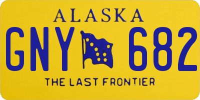 AK license plate GNY682