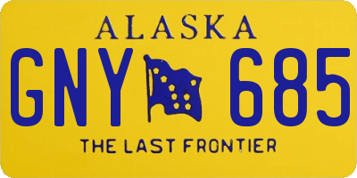 AK license plate GNY685