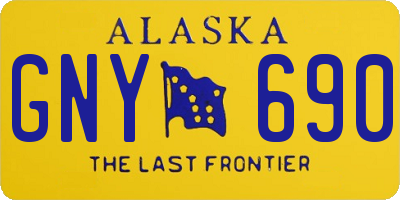 AK license plate GNY690