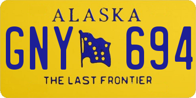 AK license plate GNY694