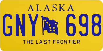 AK license plate GNY698