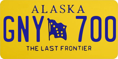 AK license plate GNY700
