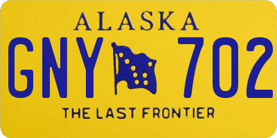 AK license plate GNY702
