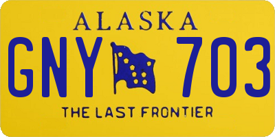AK license plate GNY703