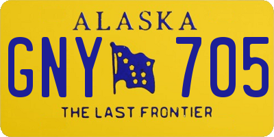AK license plate GNY705